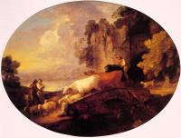 Gainsborough, Thomas - River Landscape with Rustic Lovers